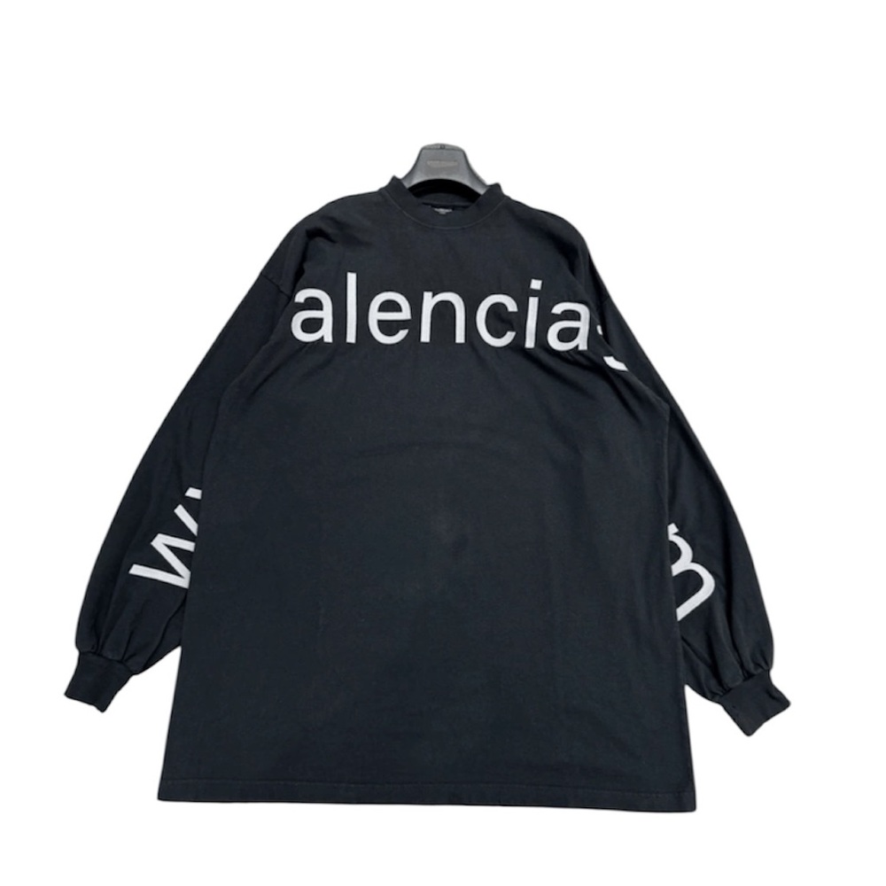 Balenciaga Black Garment with Tag Detail